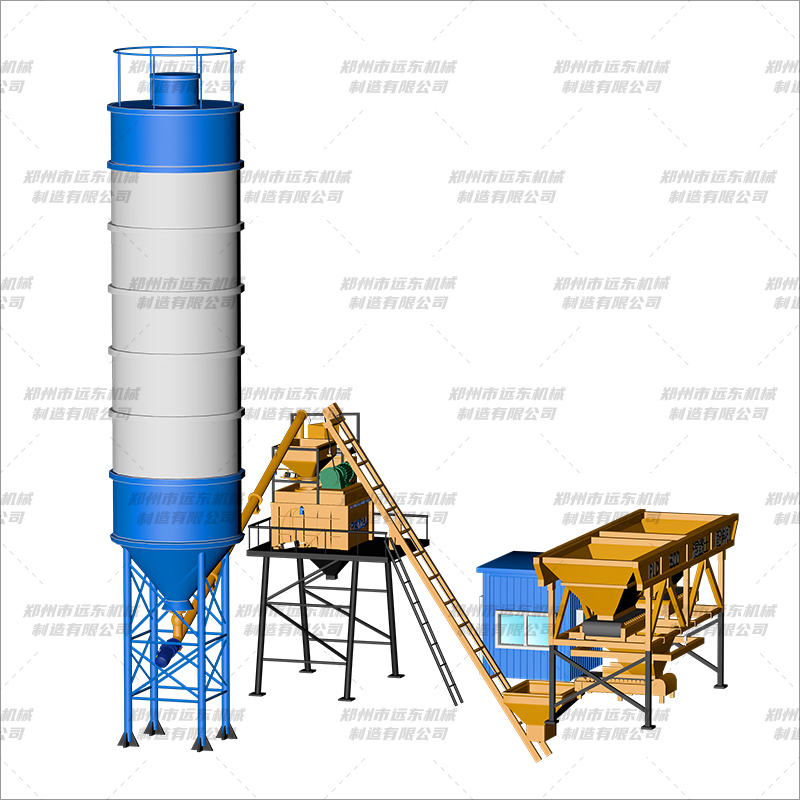 HZS25(500+2仓)混凝土搅拌站(图4) HZS25(500+2仓)混凝土搅拌站(图4)